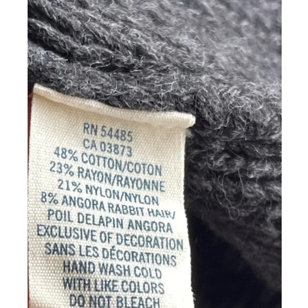 Vintage American Eagle Women’s sz Medium Cropped Pullover Gray Knitted Sweater